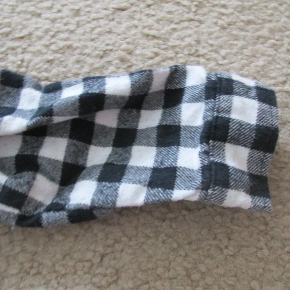 Carters Button‎ Up Bodysuit Dress Shirt Boys 12M Black White Check Long Sleeve